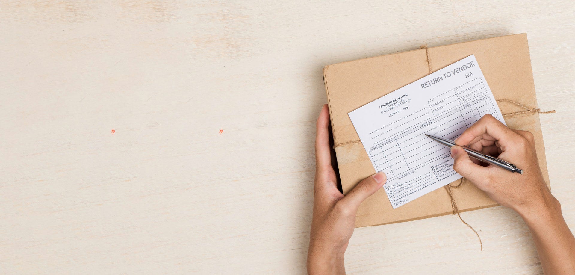 hand writing on brown package