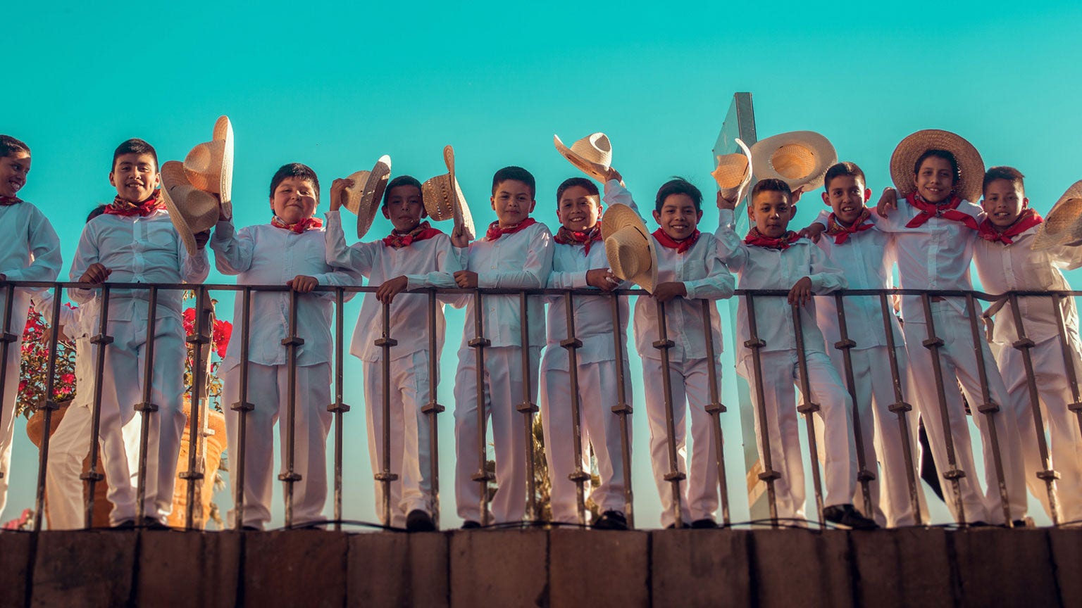 children wearing sombreros