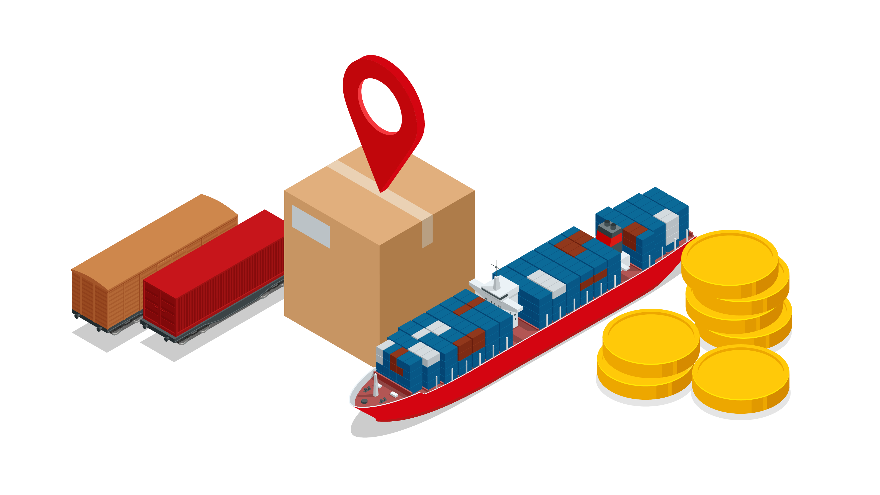 graphic image of shipping activities