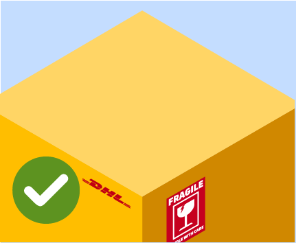 DHL žlutá krabice