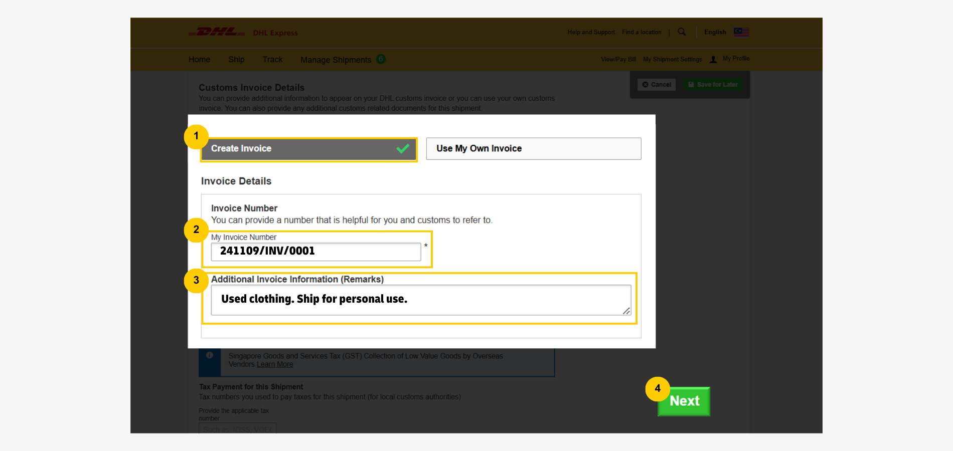 Export Guide-Package-Invoice-Create Export Guide-Package-Invoice-Create