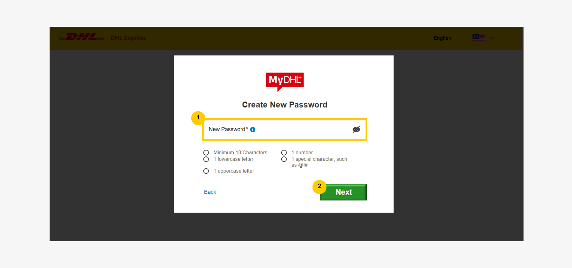 Step by Step: Reset Password - Password Reset - Create New Password