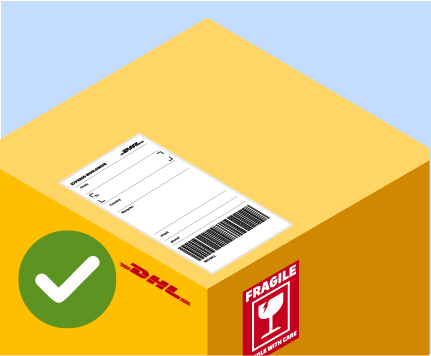 DHL žlutá krabice