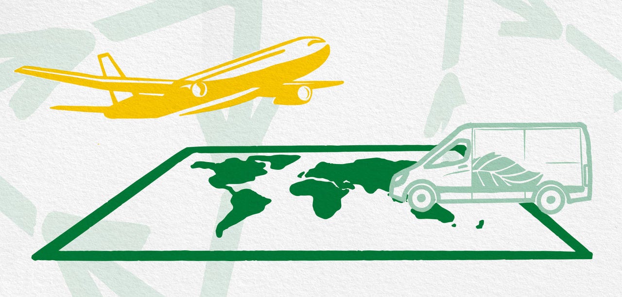 Animeret billede af grønt verdenskort