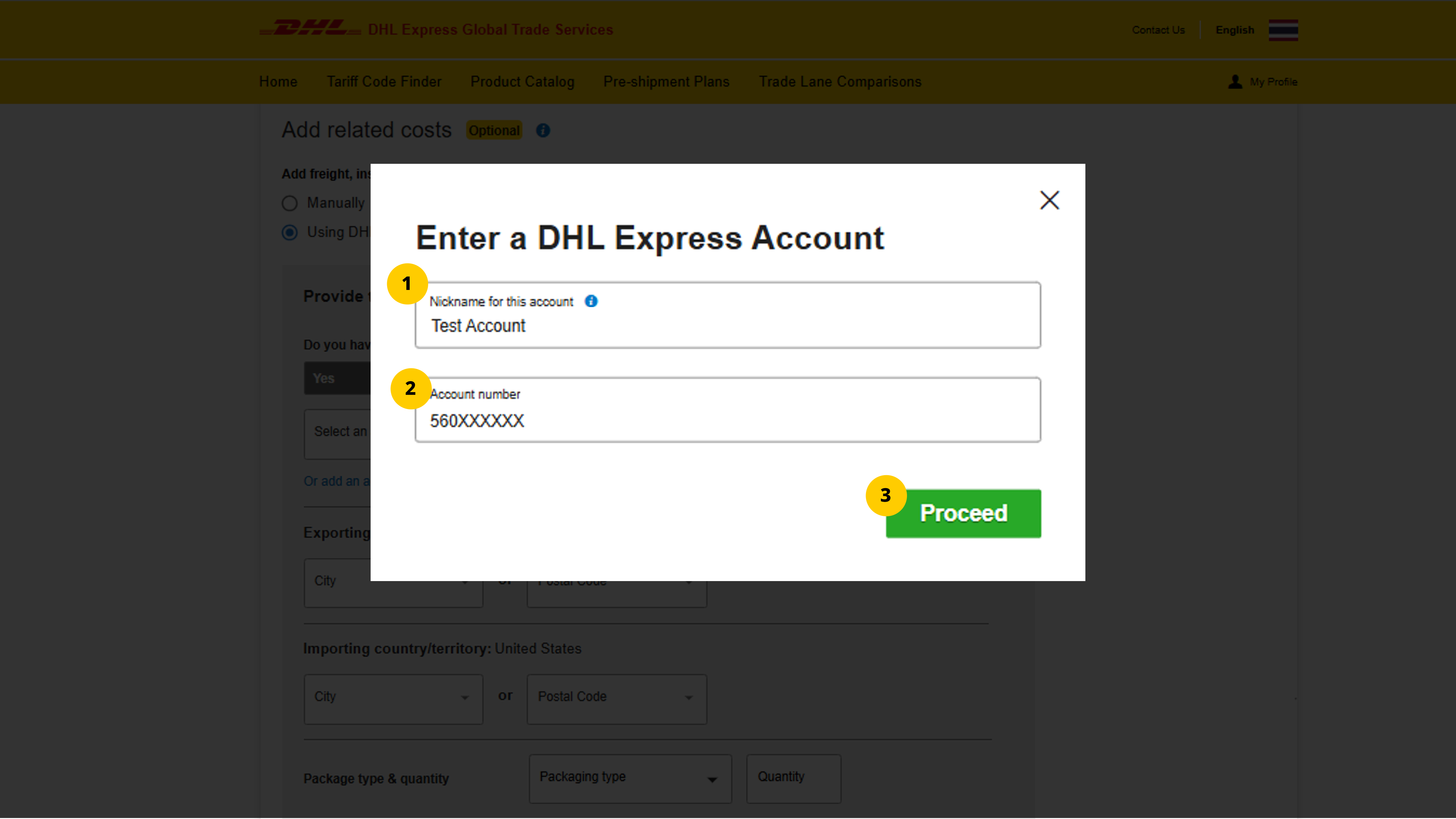 MyGTS Calculate Customs Duties
