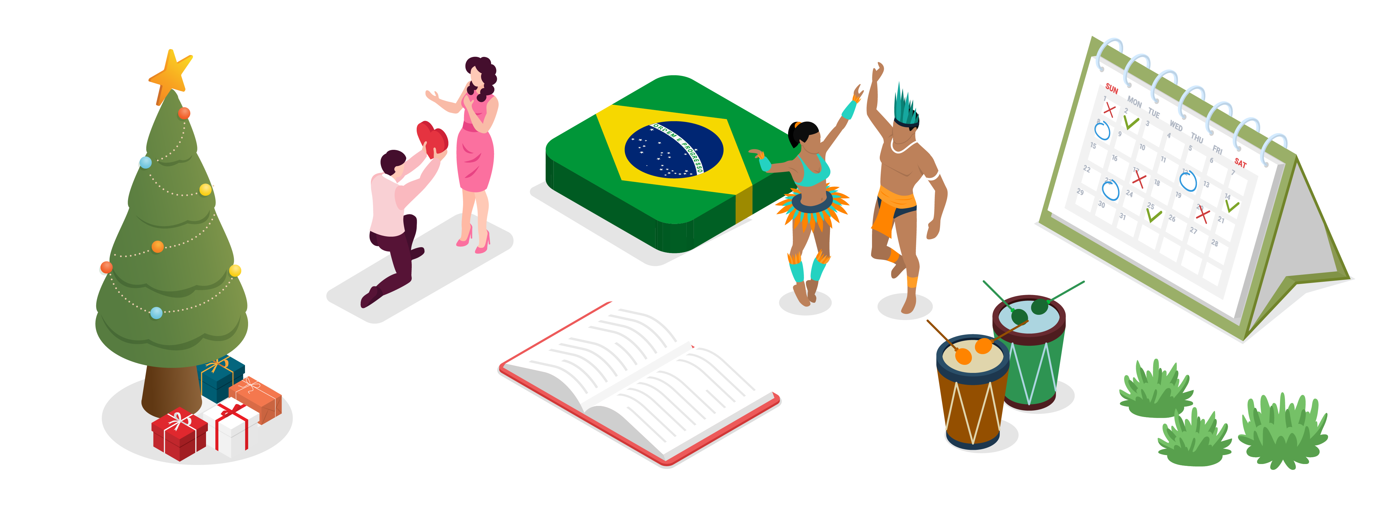 graphic image of Brazilian shopping holidays