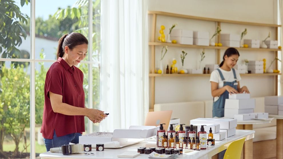hong kong sme preparing beauty products for sale via e-commerce including Red Note