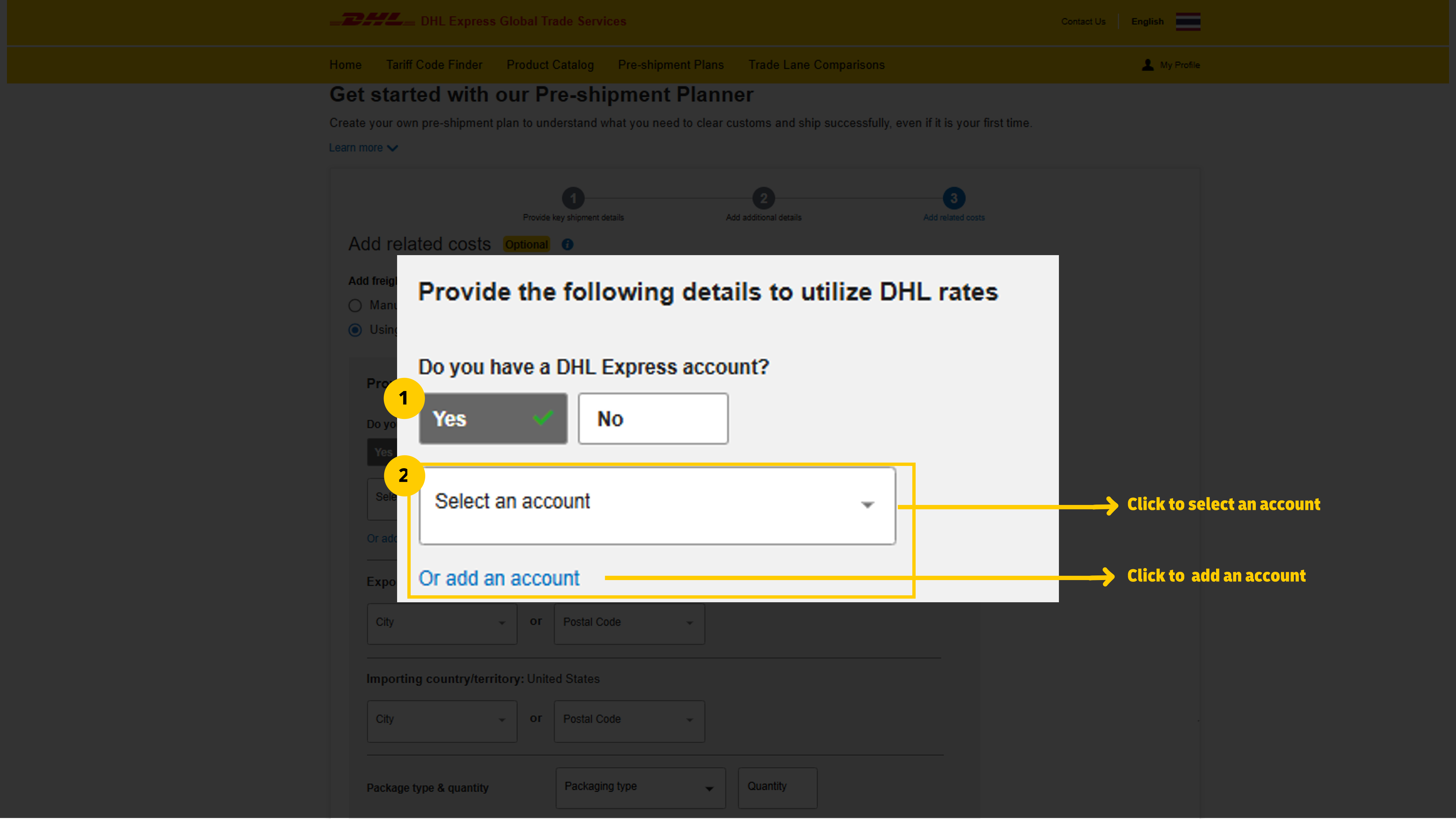 MyGTS Calculate Customs Duties