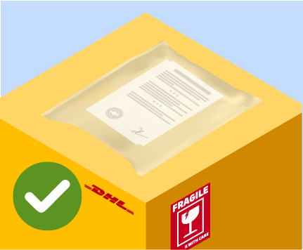DHL žlutá krabice
