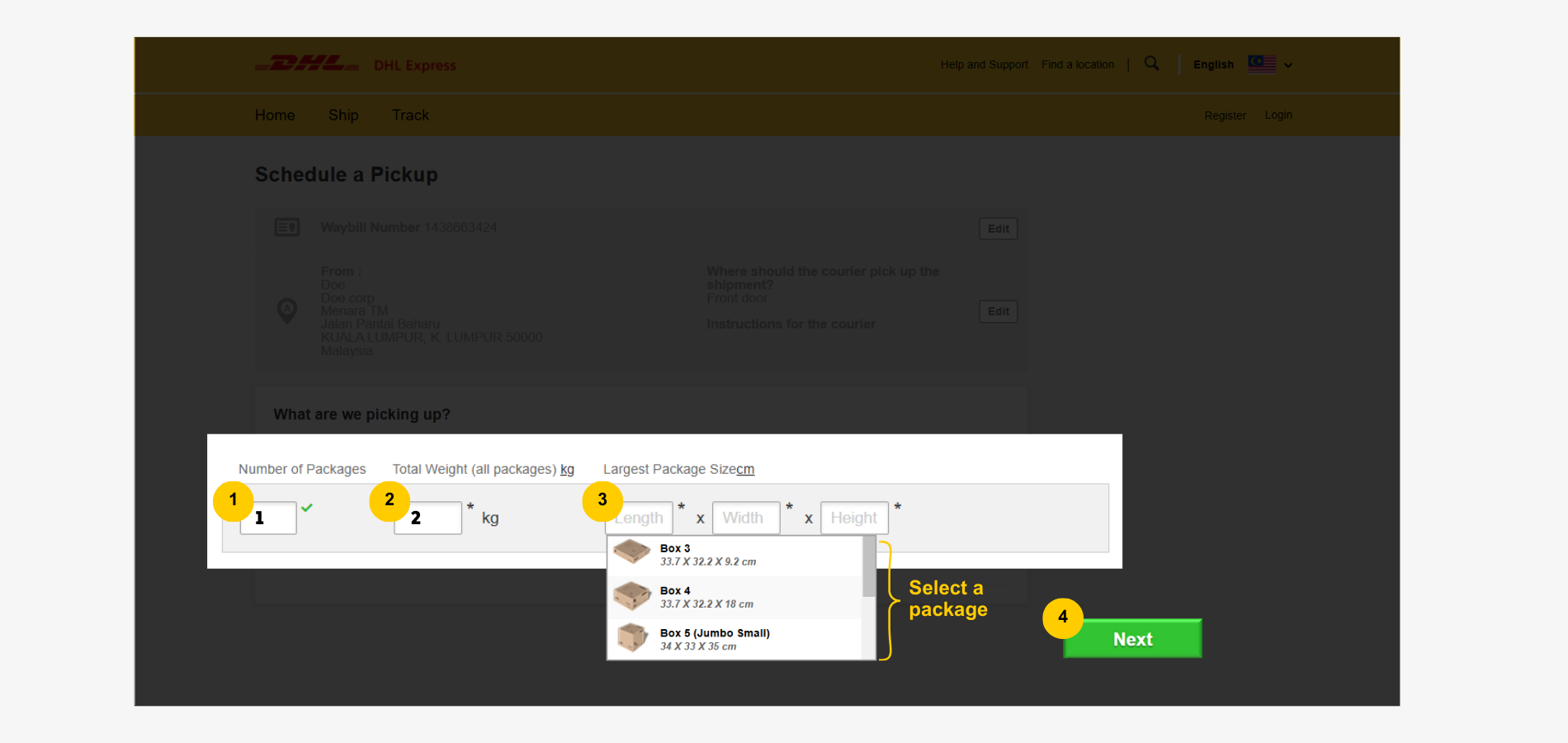Schedule A Pick Up - schedule pickup-dhl package Schedule A Pick Up - schedule pickup-dhl package