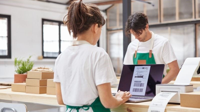 business printing out dhl express shipping labels