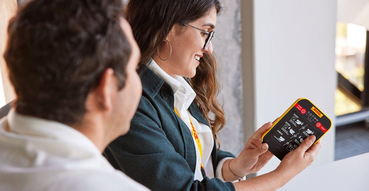dhl express employees using a dhl product