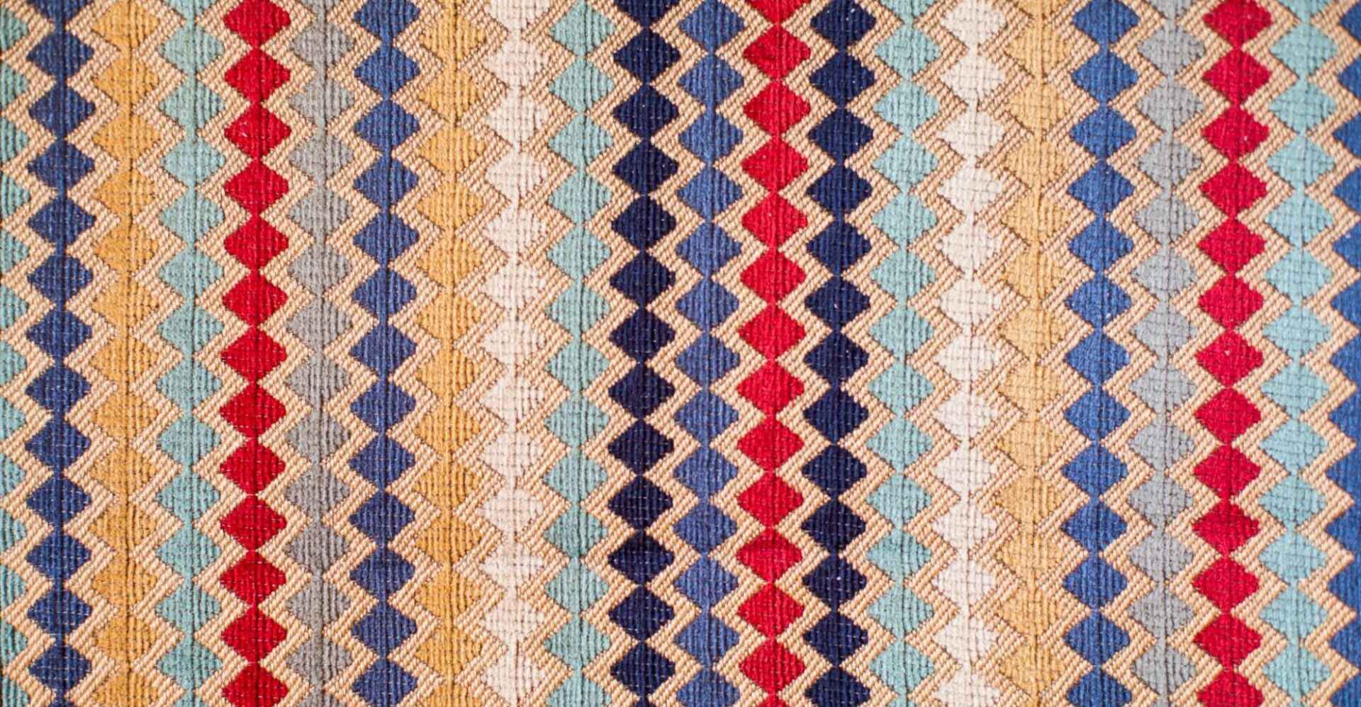 A handmade carpet from India