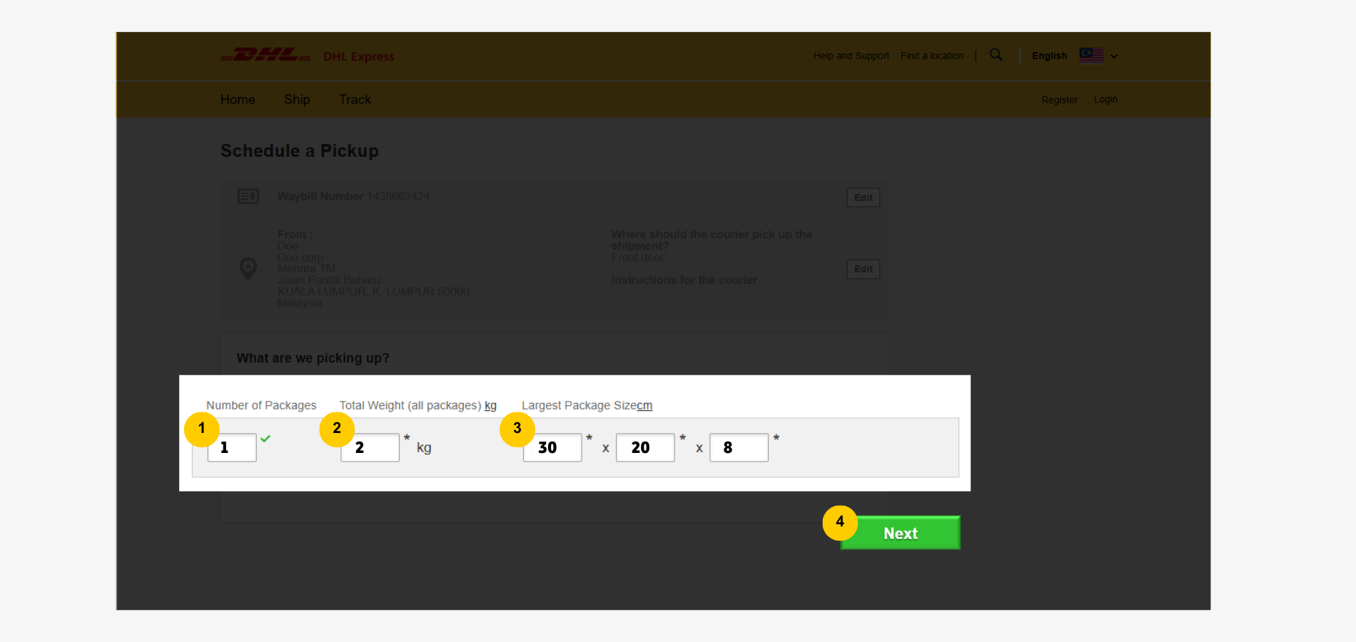 Schedule A Pick Up - schedule pickup-own package