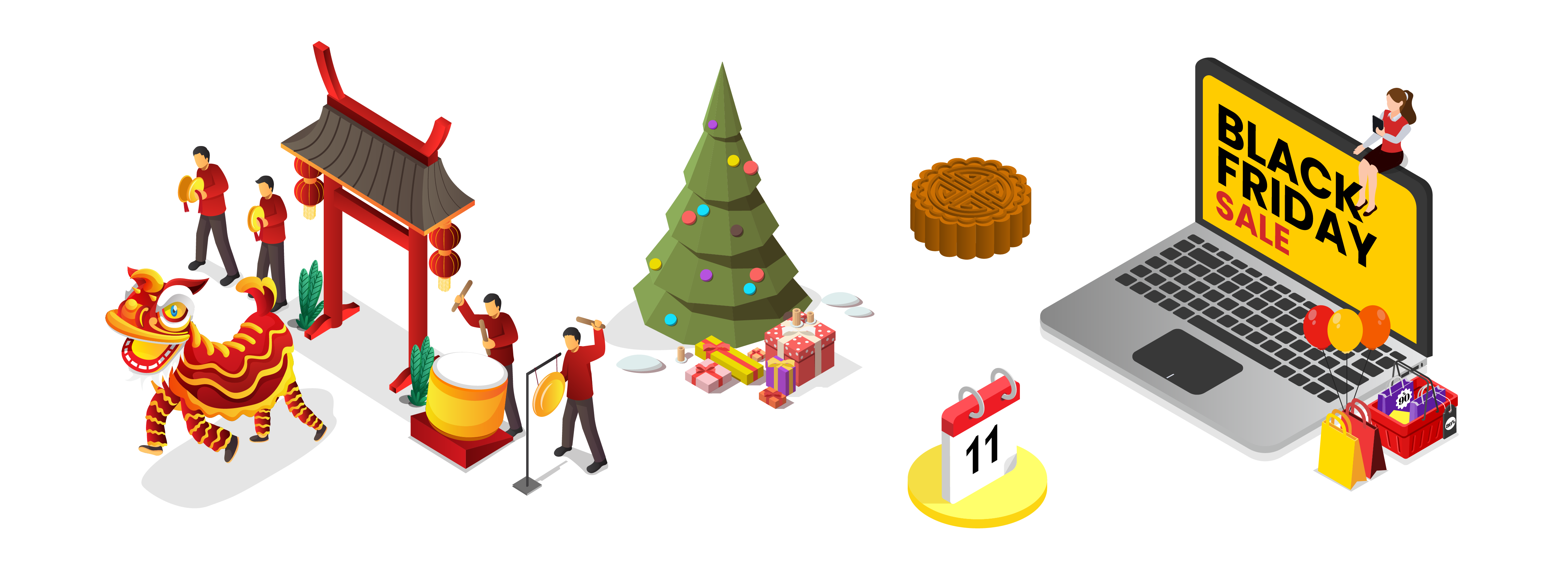 graphic image of shopping holidays