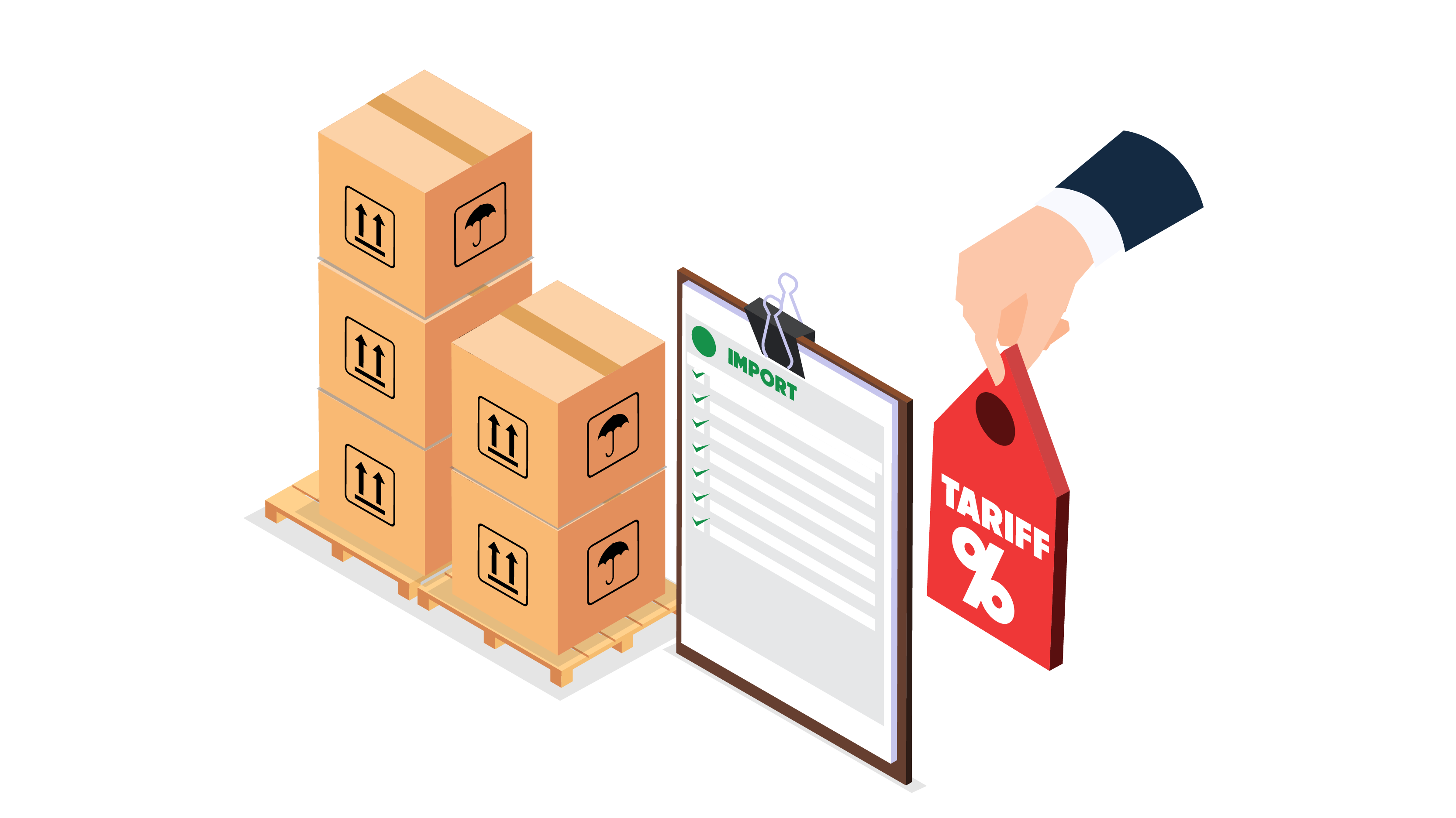 graphic image of boxes and tariff