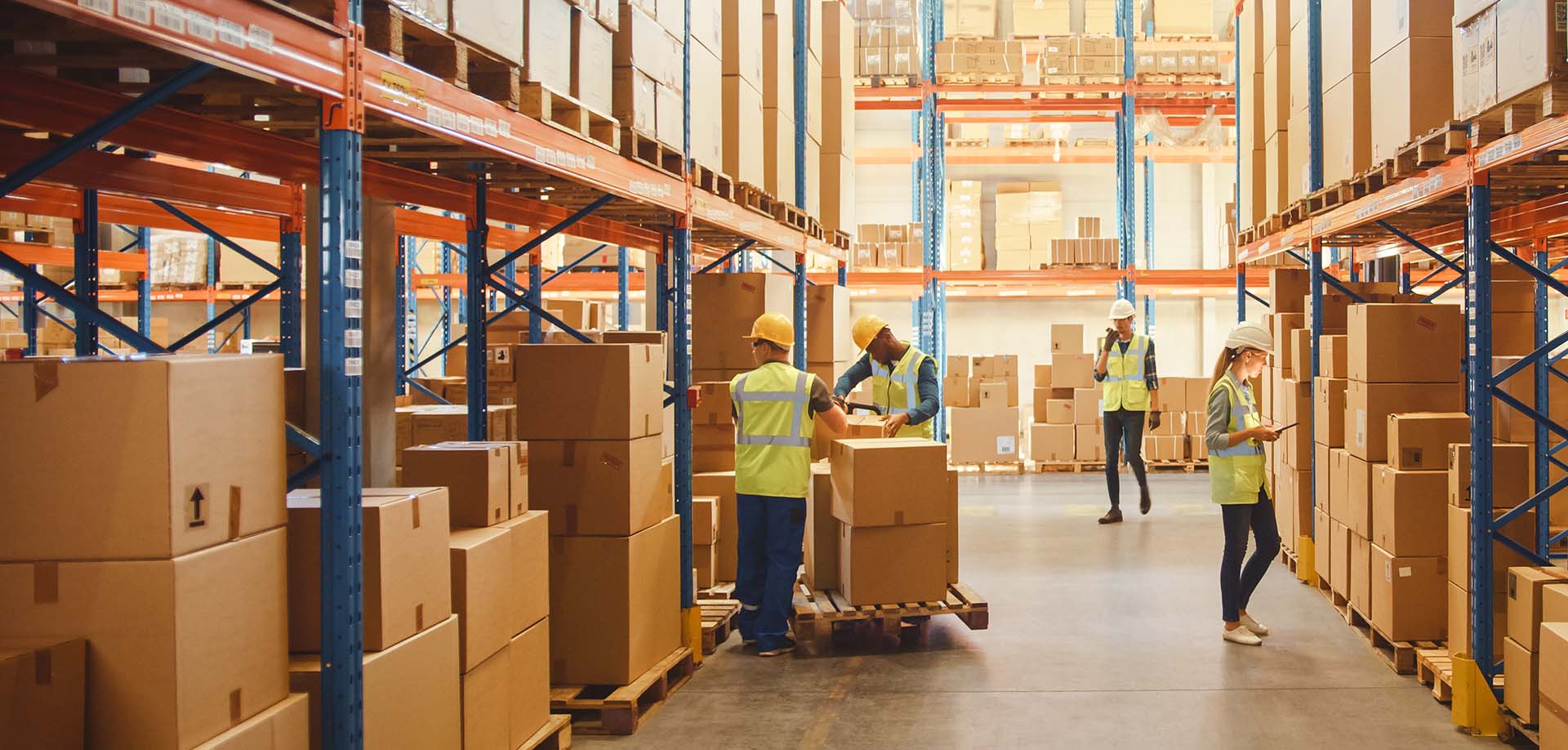 people in a warehouse