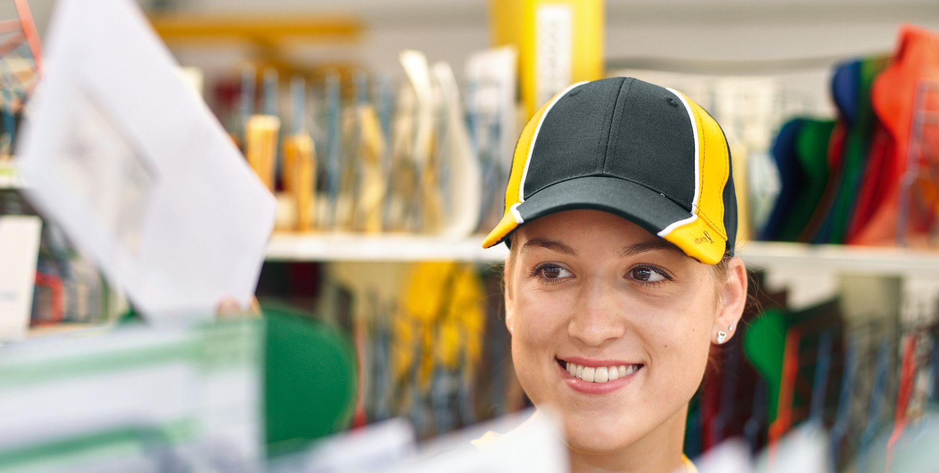 worker at dhl express adelaide gateway carbon neutral sorting facility