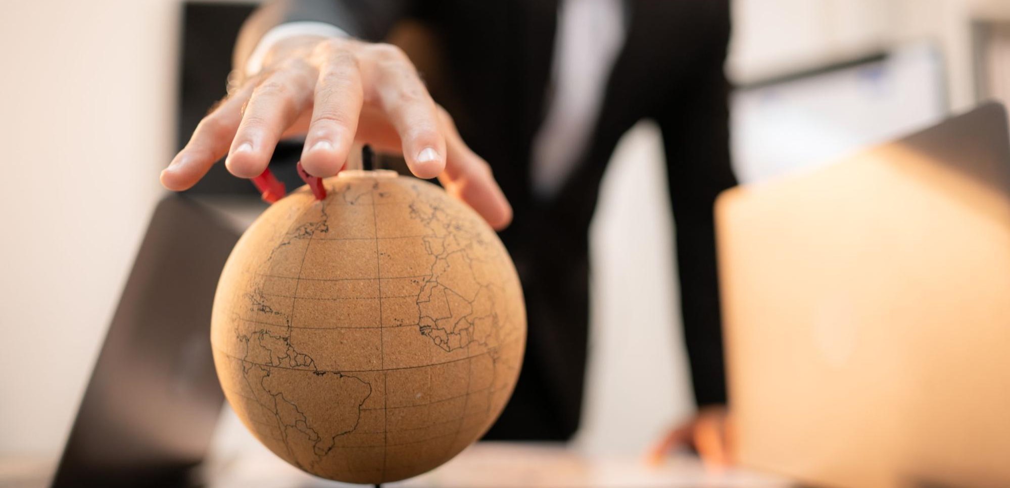 Businessman considering overseas expansion for his business