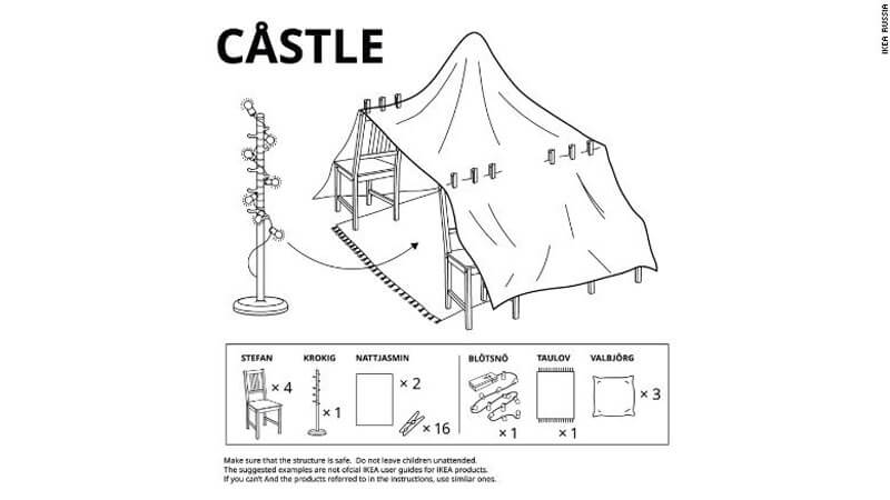 And finally… IKEA moves into forts, tents and caves