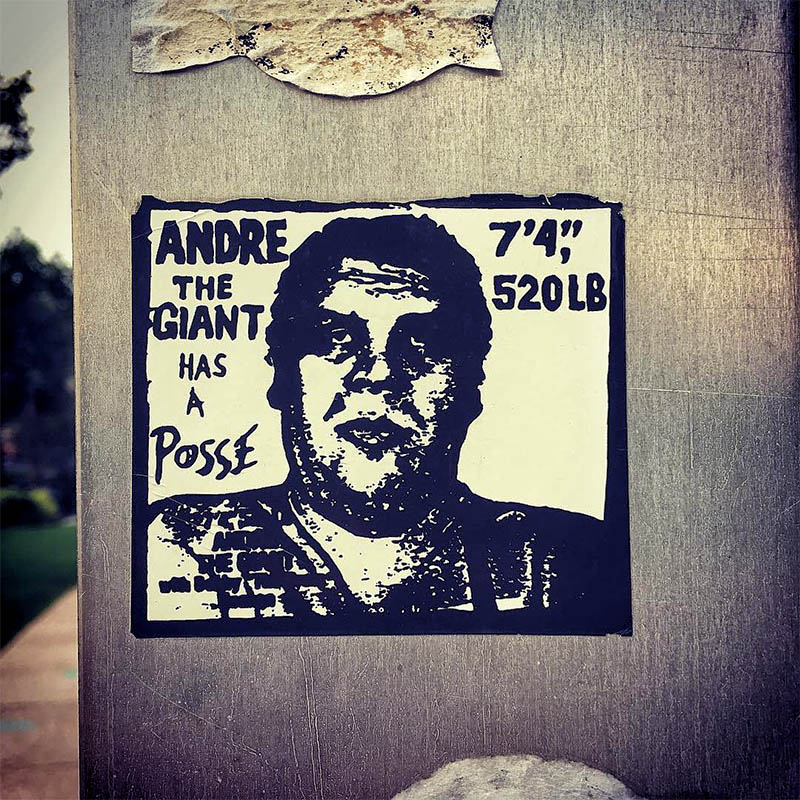  A current day reproduction of Shepard Fairey’s Andre the Giant design.
