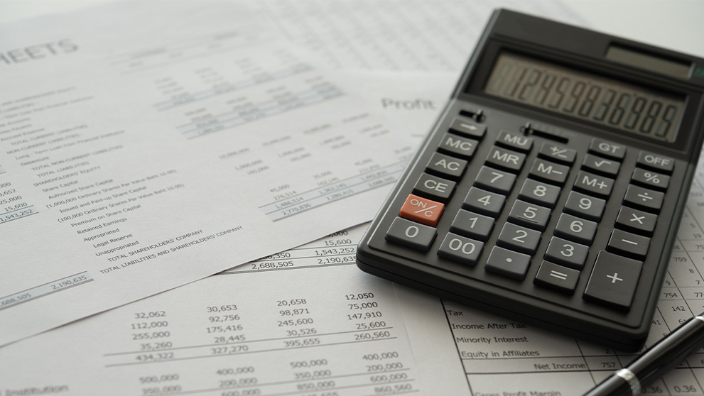 calculator on papers