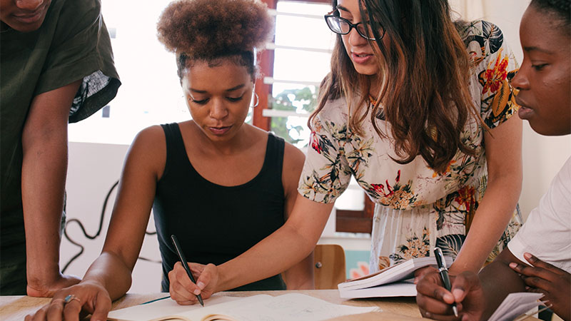 what is business plan and why it is important women gathered around a table having a discussion