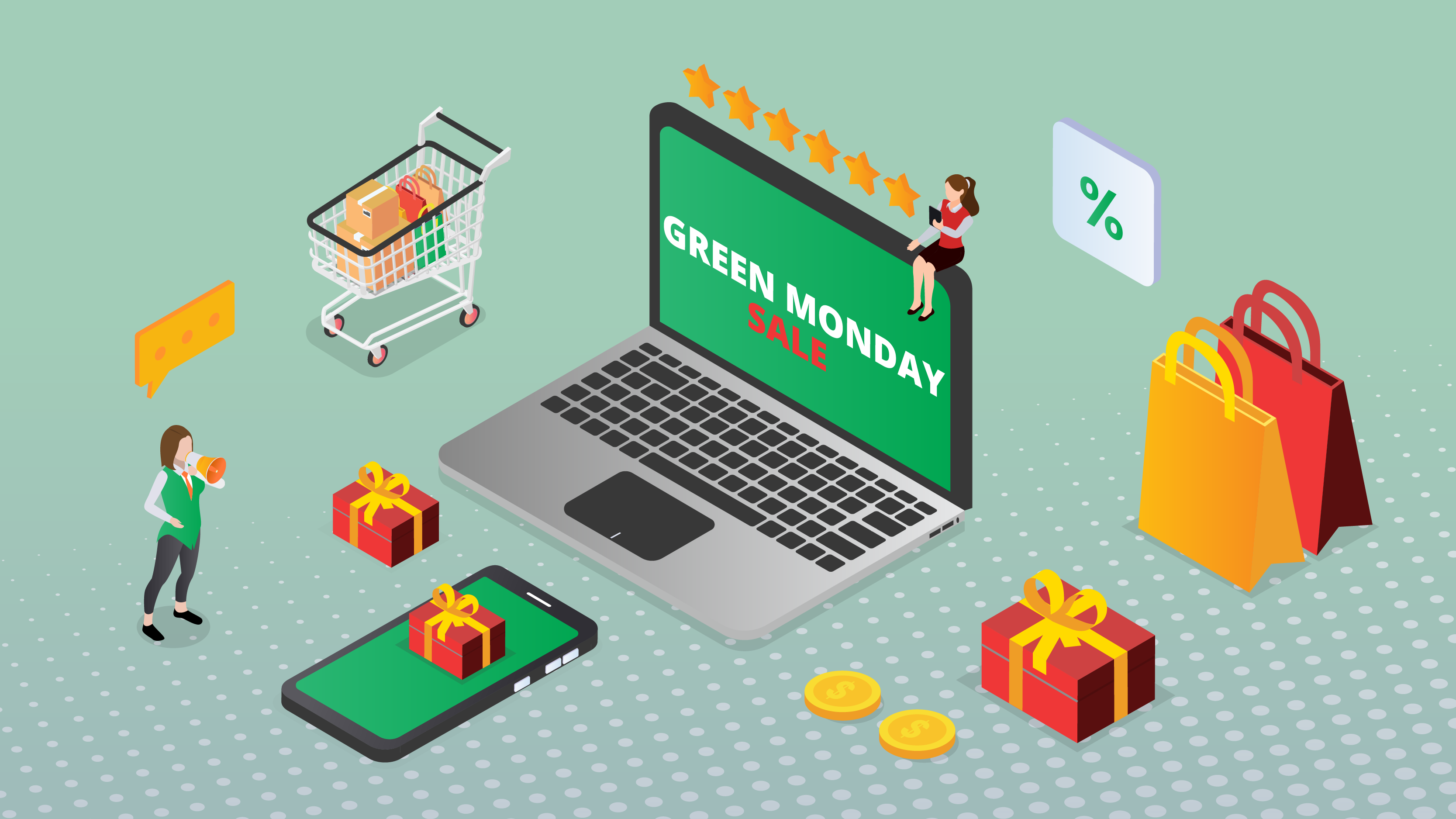 graphic image of shopping activities