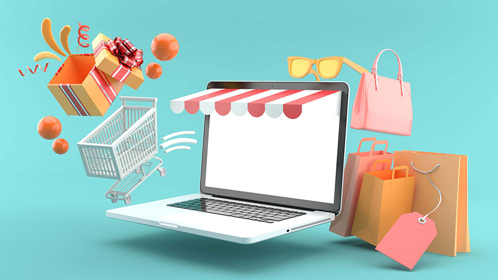 graphic of shopping items