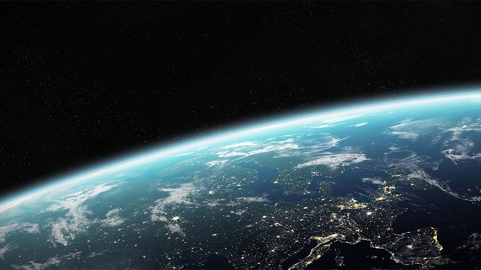 view of earth from space