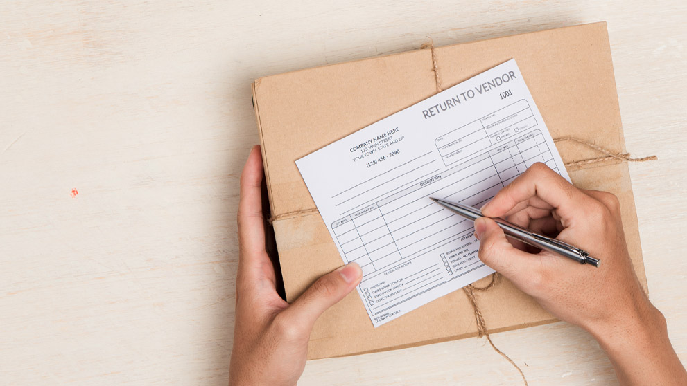 hand writing on brown package