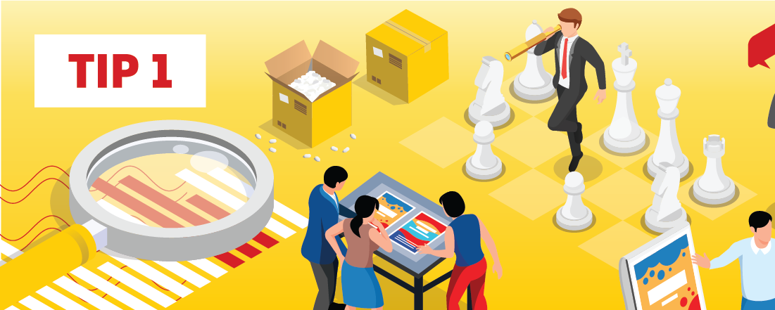 Tip 1: Determine which online platforms and channels are most relevant to your business. This could include websites, social media, email, and search engines among others.