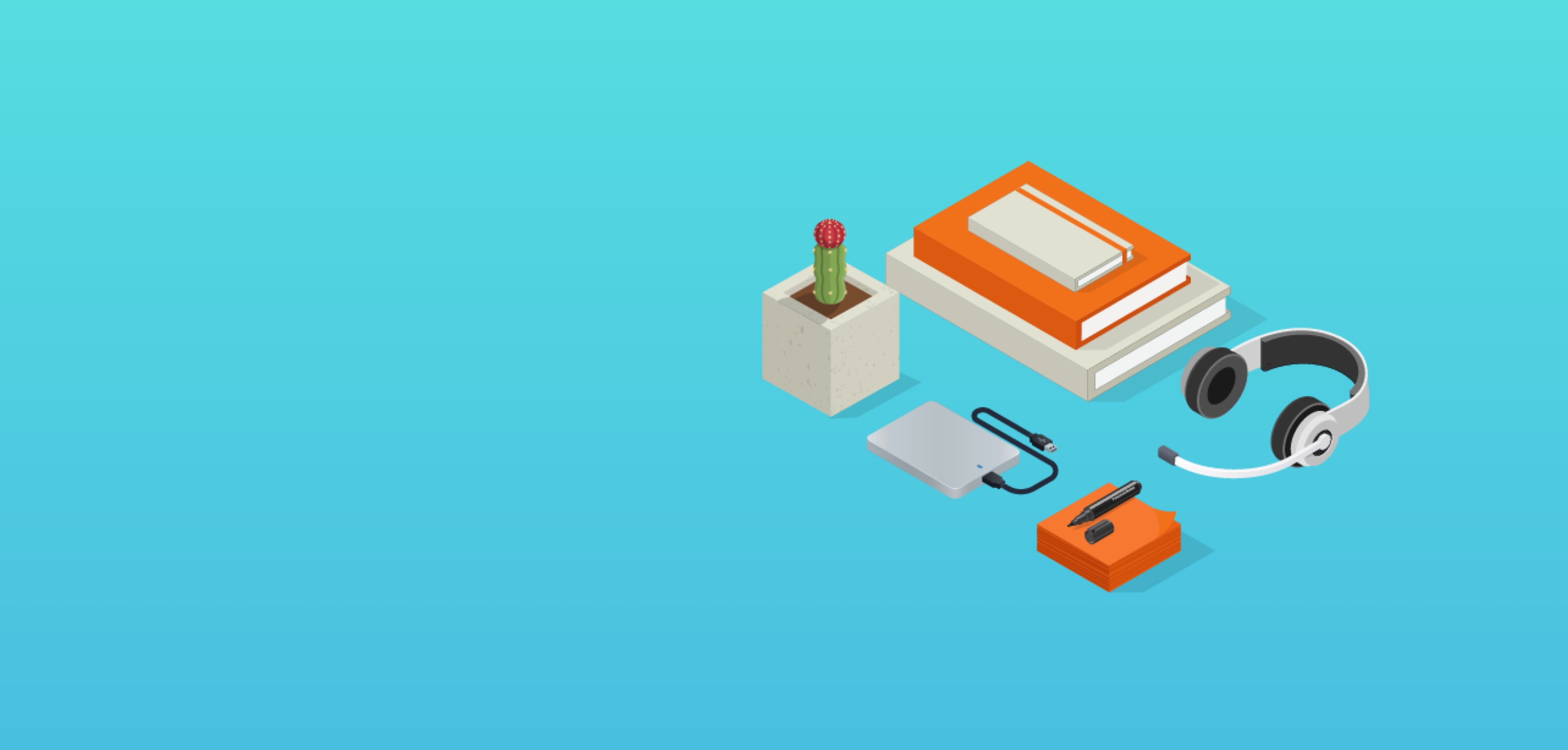 graphic of office supplies