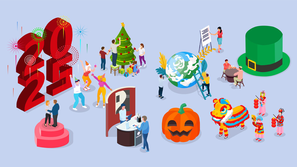 graphic image of various shopping holidays