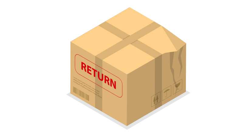 brown damaged box