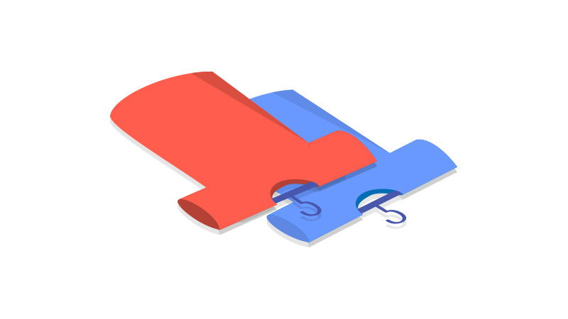 blue and red shirt