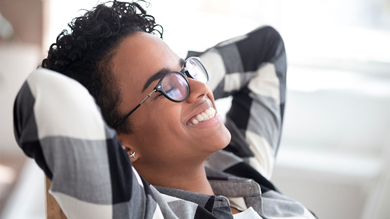 woman smiling