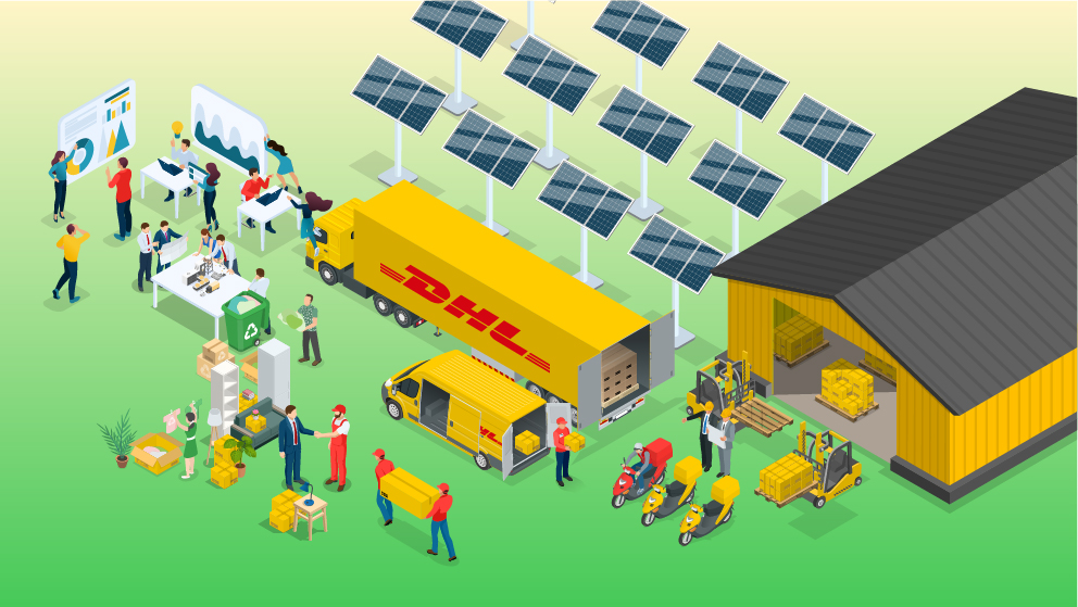 graphic of DHL green logistics