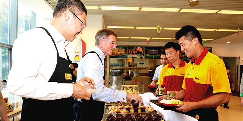 DHL Ken Allen serving DHL employees