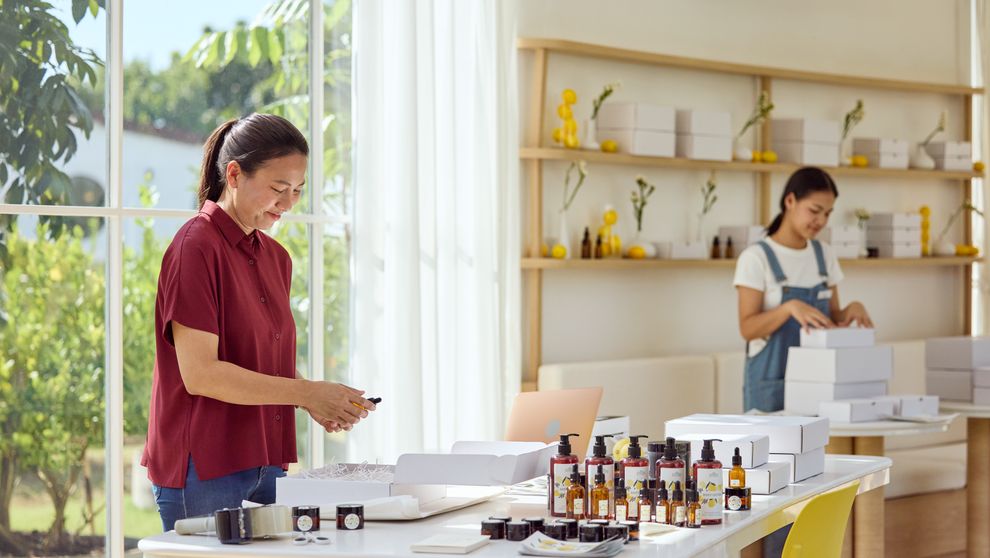hong kong sme preparing beauty products for sale via e-commerce including Red Note