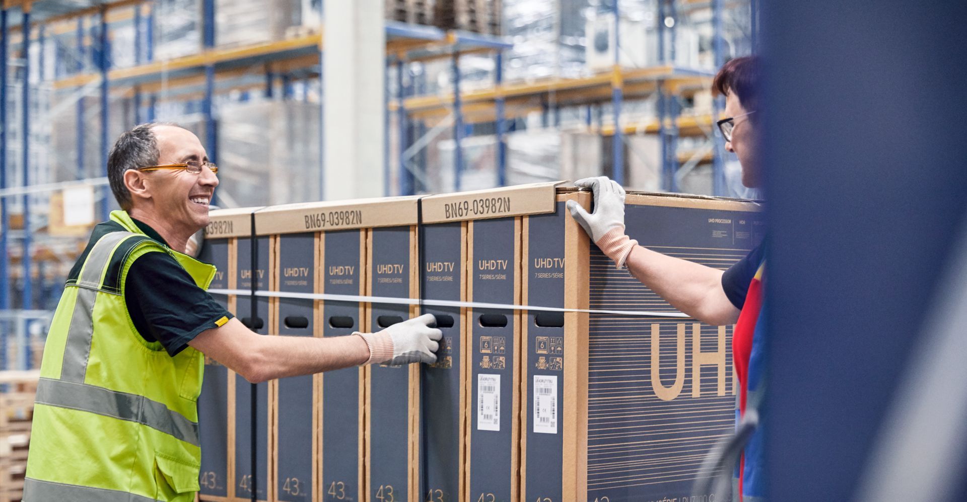 dhl logistics staff managing shipments