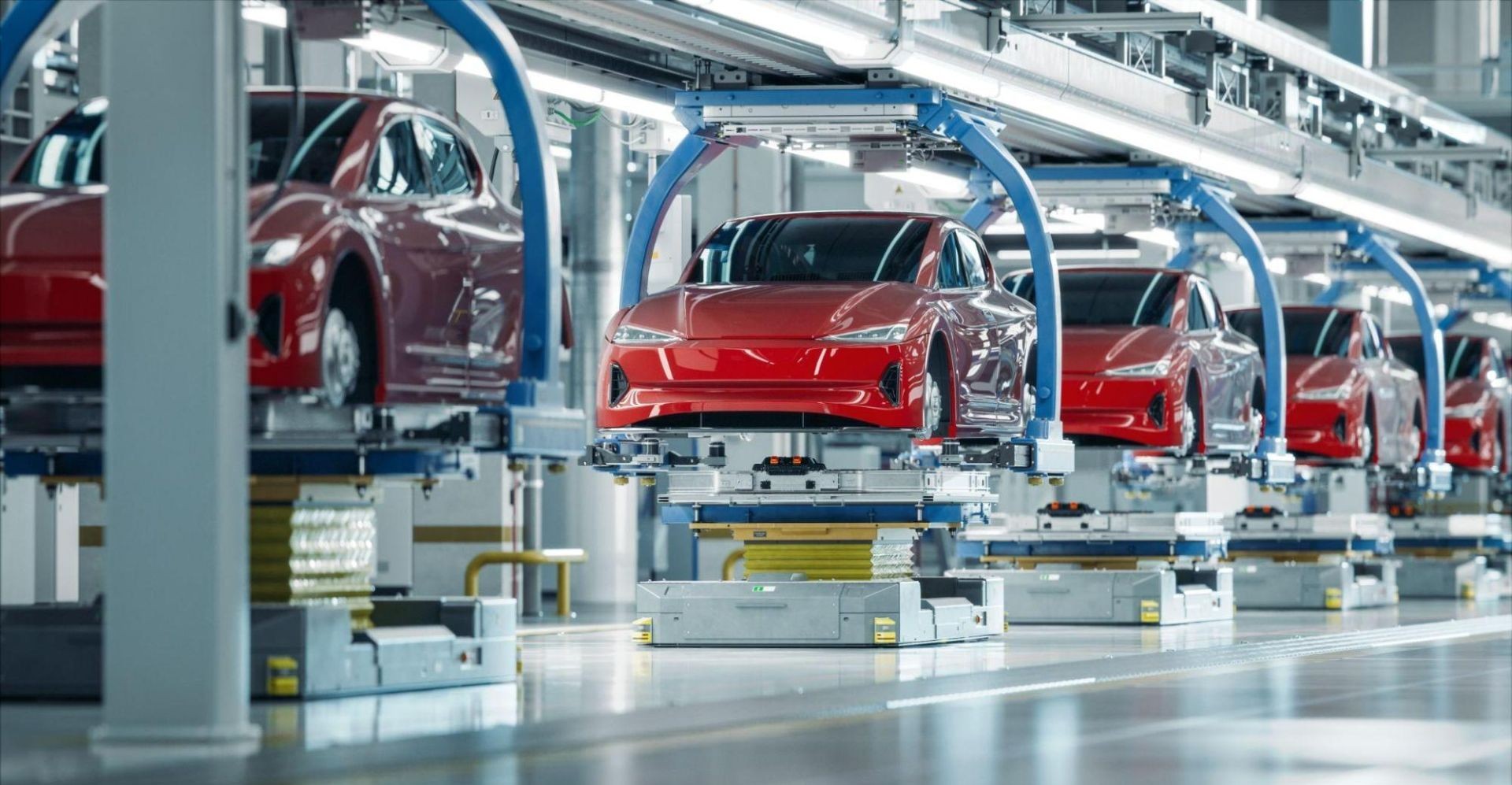 staff in a production line