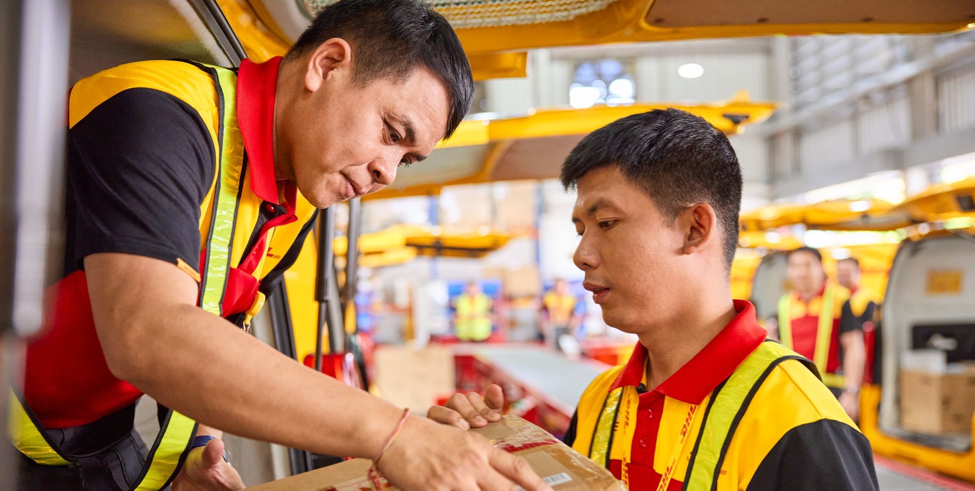 dhl employees handling imports from the middle east
