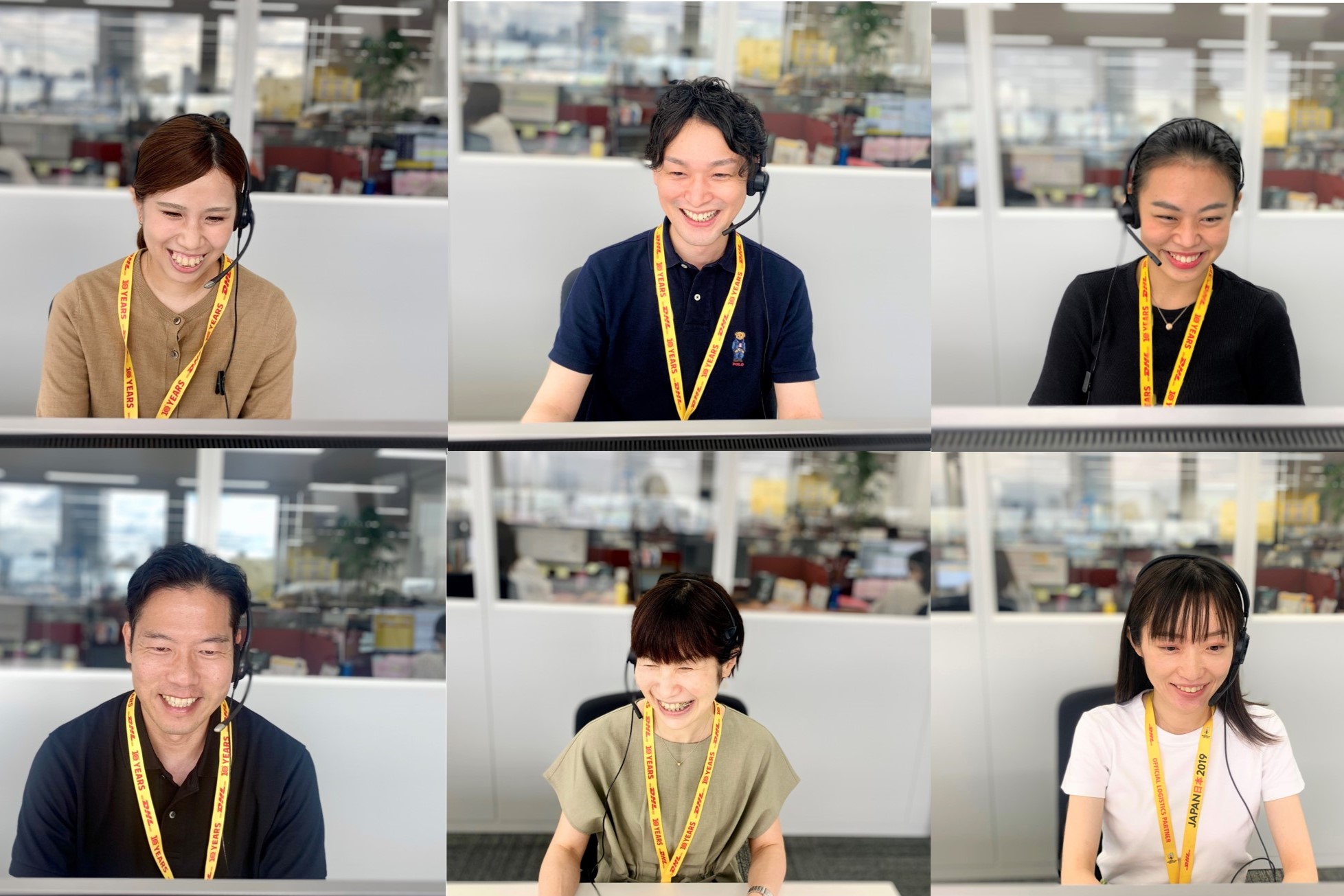 dhl japan customer service team smiling