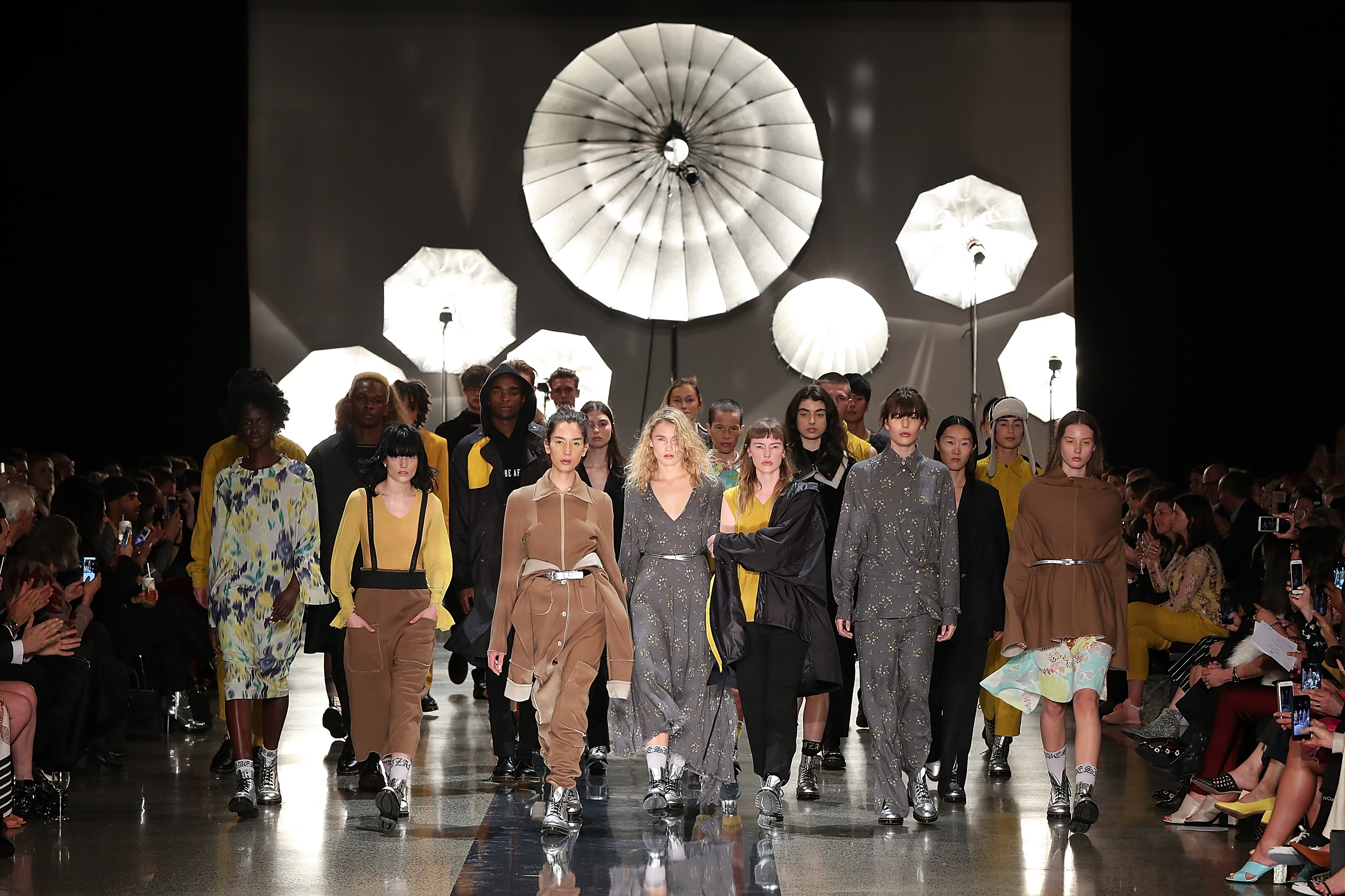 Models showcase designs by Zambesi on the runway at New Zealand Fashion Week 2017