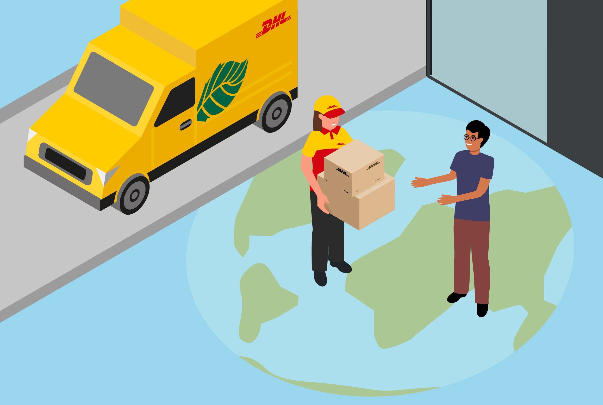 DHL Delivers your shipment, Door-to-door