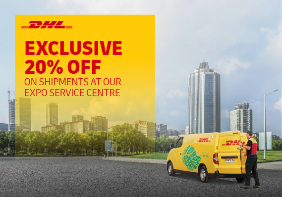 20% off shipments at Expo service centre