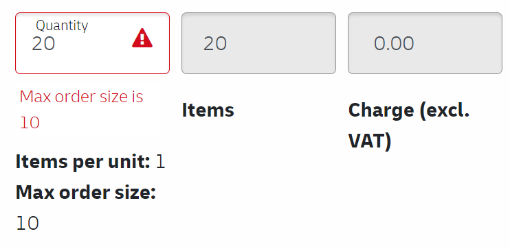 step 4 order quantity and limits