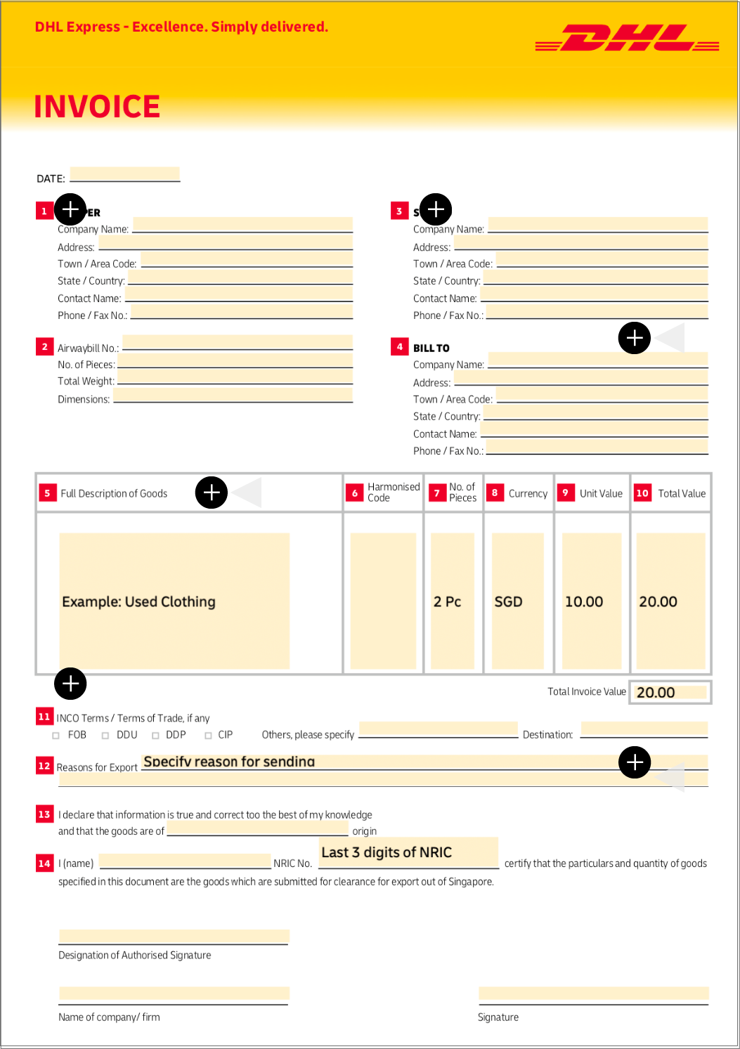 shipping invoice