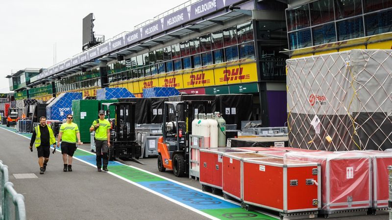DHL F1 shipping and logistics operations